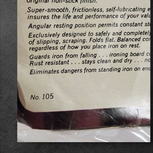 Vintage Woolworth Teflon Iron Rest NOS Sealed 1960s–70s Retro Laundry Tool Rare - Picture 4 of 6